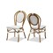 Wholesale Interiors Baxton Studio Gauthier Classic French Indoor and Outdoor Grey and White Bamboo Style Stackable Bistro Dining Chair Set of 2